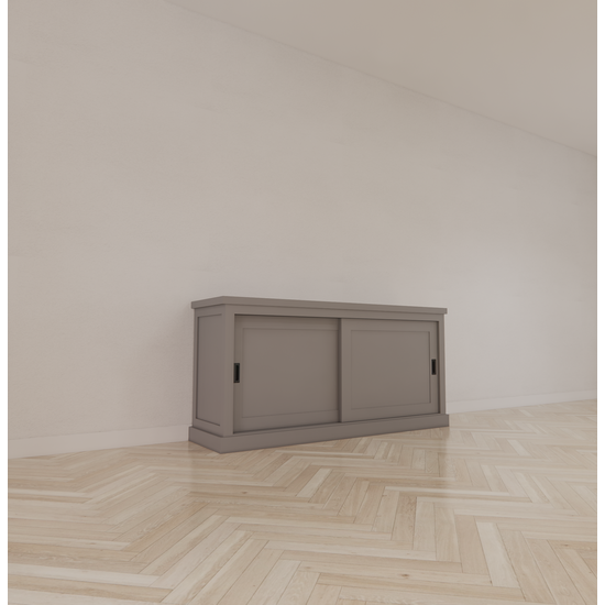 123kast  Dressoir Algarve 01 - 165x46x80H cm - 2 schuifdeuren - strak design