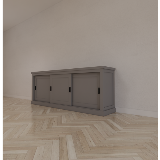 123kast  Dressoir Algarve 03 - 200x46x80H cm - 3schuifdeuren - strak design