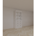 123kast  Buffetkast Alaska - 100x48x225H cm -  zwarte greepjes - 3 soft close lades
