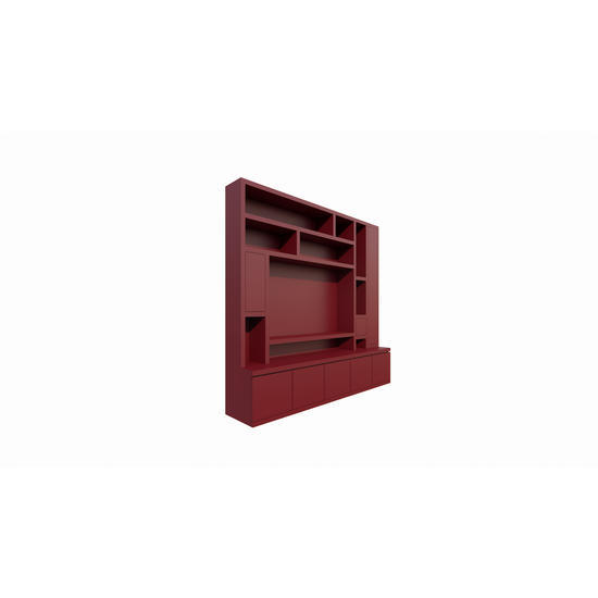 123kast  Tv vakkenkast Soria - 250x30/40x240H cm - push to open deuren