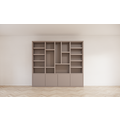 123kast  Vakkenkast Bellac 02 - 280x40x250H cm - push to open deuren - open vakken - strakke afwerking