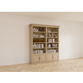 123kast  Boekenkast Bristol Library - 200x40x240H cm - verstelbare planken - scharnierdeuren