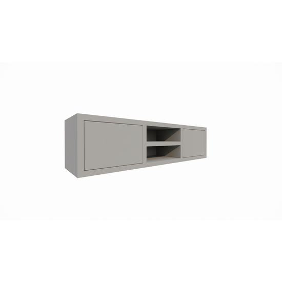 123kast  Tv dressoir Dax - 160x40x40H cm - push to open deurtjes - 2 open vakken - 4cm plank dikte