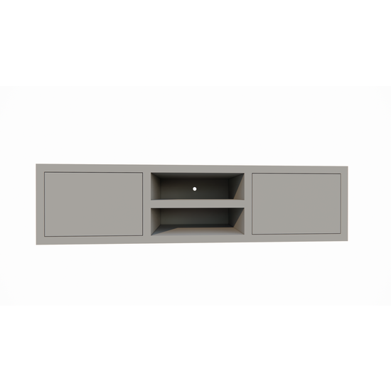 123kast  Tv dressoir Dax - 160x40x40H cm - push to open deurtjes - 2 open vakken - 4cm plank dikte