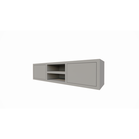 123kast  Tv dressoir Dax - 160x40x40H cm - push to open deurtjes - 2 open vakken - 4cm plank dikte