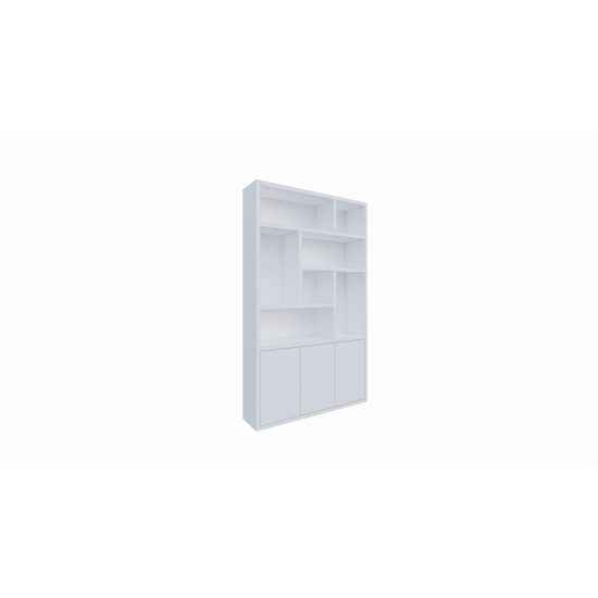 123kast  Vakkenkast Saint Malo - 145x35x240H cm - 4cm plank dikte - push to open deuren