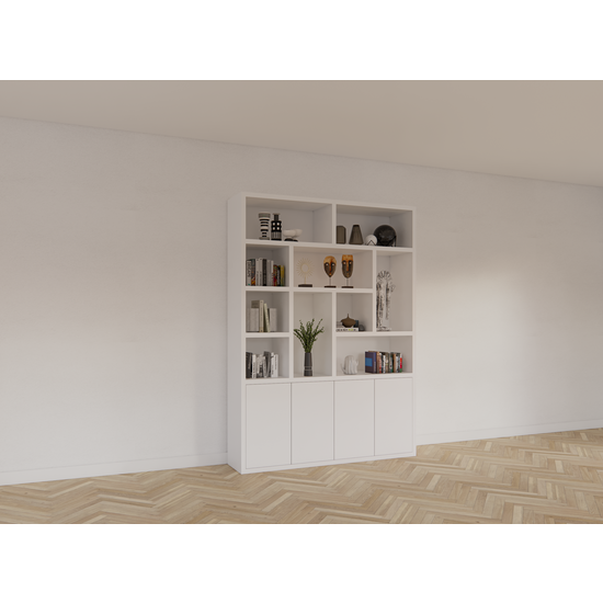 123kast  Vakkenkast Dinan - 177x40x260H cm - Push to open deuren - 4cm plank dikte