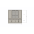 123kast  Buffetkast Gramat - 220x46x220Hcm - scharnierdeuren - 2 glazen deuren - soft close lades