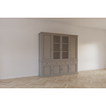 123kast  Buffetkast Gramat - 220x46x220Hcm - scharnierdeuren - 2 glazen deuren - soft close lades