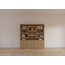 Vakkenkast Oregon - 200x50x200H cm - eiken uitvoering - push to open deuren - strakke afwerking