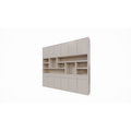 123kast  Vakkenkast Lanzarote 02 - 300x40x260H cm - push to open deuren - push to open lades - strakke afwerking