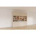 123kast  Vakkenkast Lanzarote 02 - 300x40x260H cm - push to open deuren - push to open lades - strakke afwerking