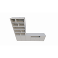 123kast  Tv vakkenkast dressoir Fleurus - 300x40x240H cm - push to open deuren - 4 push to open lades - strakke afwerking (STANDAARD ZONDER VERLICHTING)