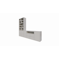 123kast  Tv vakkenkast dressoir Fleurus - 300x40x240H cm - push to open deuren - 4 push to open lades - strakke afwerking (STANDAARD ZONDER VERLICHTING)