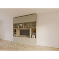 123kast  Tv vakkenkast Flensburg - 240x40x255H cm - push to open deuren - strakke afwerking