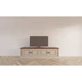 123kast  Tv dressoir Antwerpen - 180x40x50H cm - scharnier deuren - met eiken bovenblad