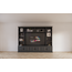 Tv boekenkast Calgary - 330x35/45x245H cm - open vakken - scharnier deurtjes