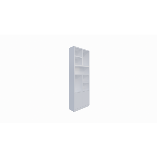 123kast  Vakkenkast Rockford 01 - 90x32x250H cm - push to open deuren - open vakken - strakke awerking