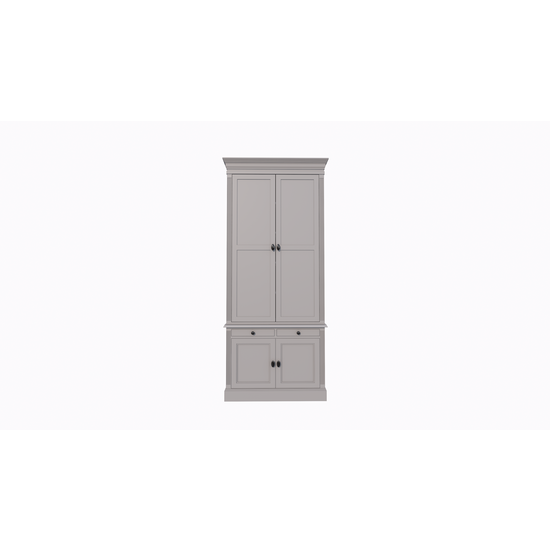 123kast  Boekenkast Kings Library 100x40x240H cm - scharnier deuren - soft close lades