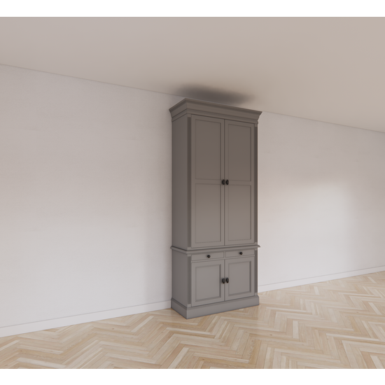 123kast  Boekenkast Kings Library 100x40x240H cm - scharnier deuren - soft close lades