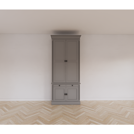 123kast  Boekenkast Kings Library 100x40x240H cm - scharnier deuren - soft close lades