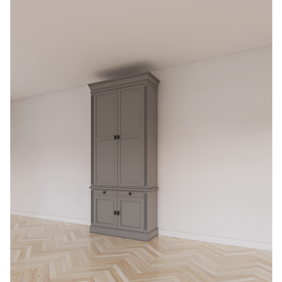 123kast  Boekenkast Kings Library 100x40x240H cm - scharnier deuren - soft close lades