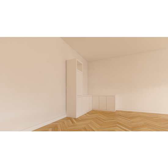123kast  Hoekkast Durango - 200/150x40x200H cm - vakkenkast - push to open deuren