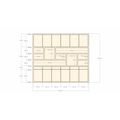123kast  Vakkenkast Lanzarote 02 - 300x40x260H cm - push to open deuren - push to open lades - strakke afwerking