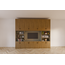 123kast Tv vakkenkast hermanus - 300x40x250H cm - eiken afwerking - prijs op aanvraag