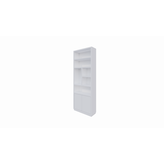 123kast  Vakkenkast Rockford 02 - 90x32x250H cm - push to open deuren - open vakken - strakke afwerking