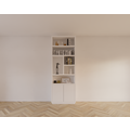 123kast  Vakkenkast Rockford 02 - 90x32x250H cm - push to open deuren - open vakken - strakke afwerking