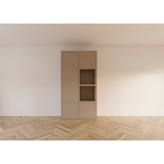 123kast  Vakkenkast Lutose  02 - 120x40x230H cm - push to open deuren - open vakken