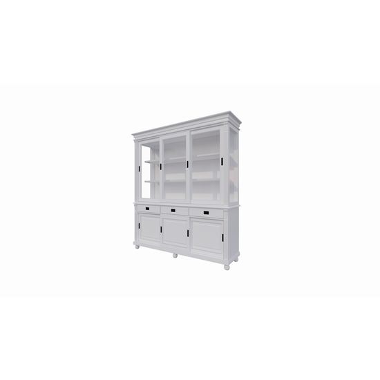 123kast  Buffetkast Kiel - 200x50x230H cm - schuifdeuren - met glas - op bolpoten