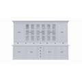 123kast  Buffetkast Bursa - 360x50x250H cm - vitrine deuren en dichte deuren