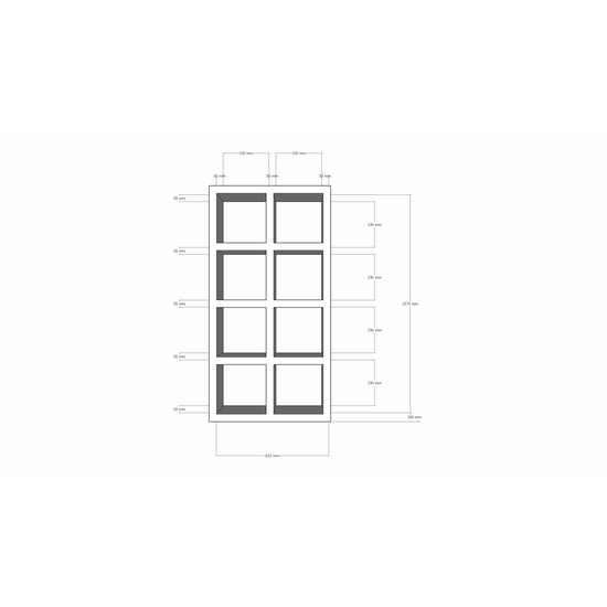 123kast  Roomdivider Chester - 81x30x157H cm - open vakken - 5cm plank dikte