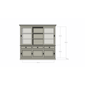 123kast  Buffetkast Manisa - 220x53x218H - schuifdeuren - soft close lades - landelijke stijl