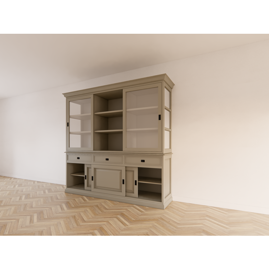 123kast  Buffetkast Manisa - 220x53x218H - schuifdeuren - soft close lades - landelijke stijl
