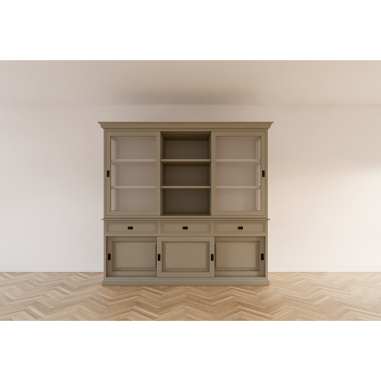 123kast  Buffetkast Manisa - 220x53x218H - schuifdeuren - soft close lades - landelijke stijl