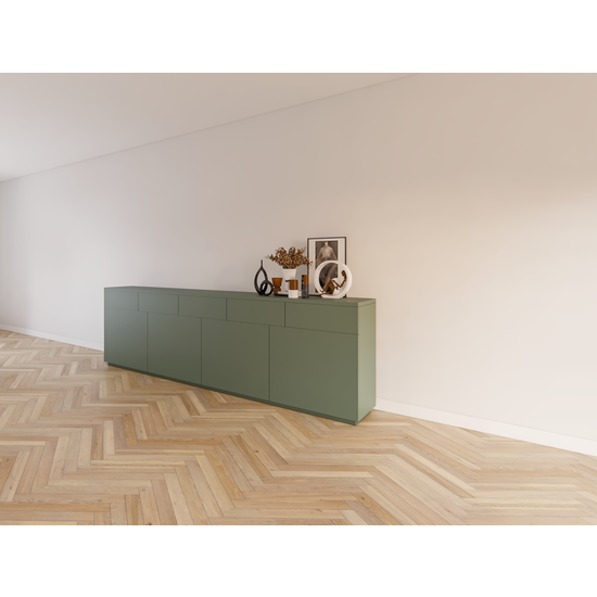 123kast  Dressoir Cosenza - 300x40x90H cm - push to open lades en deuren