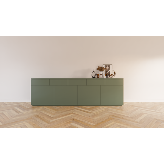 123kast  Dressoir Cosenza - 300x40x90H cm - push to open lades en deuren