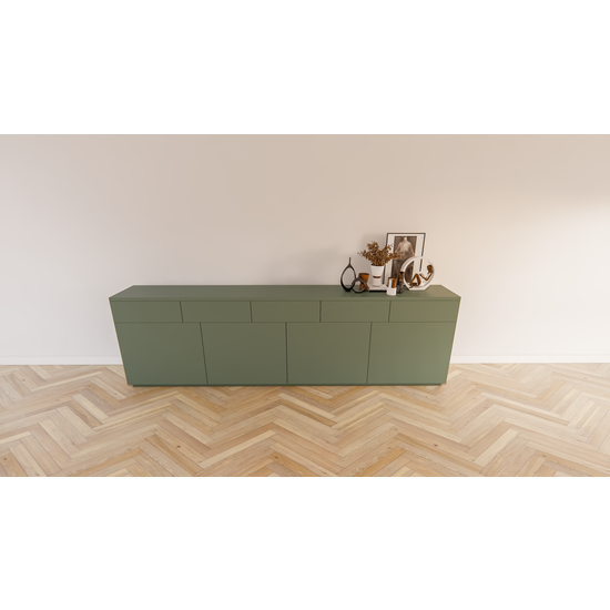 123kast  Dressoir Cosenza - 300x40x90H cm - push to open lades en deuren