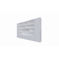 123kast  Tv vakkenkast Austin - 400x40x240H cm - strak design - dichte push to open deuren - open vakken