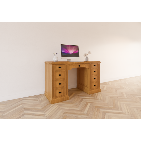 123kast  Bureau Mersin - 130x50x79H cm - eiken - soft close lades