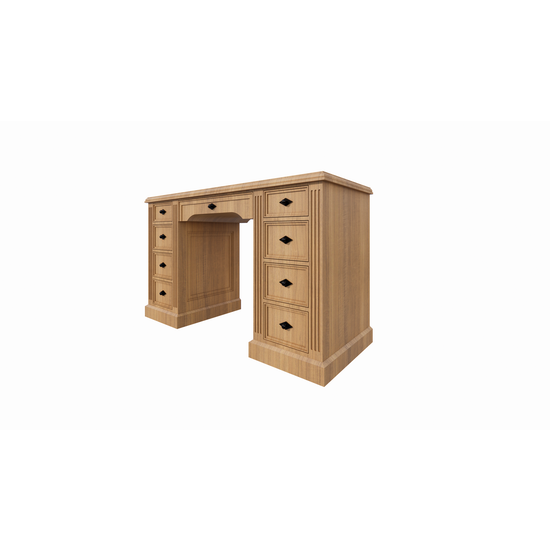 123kast  Bureau Mersin - 130x50x79H cm - eiken - soft close lades