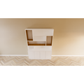123kast  Vakkenkast Matera - 180x30/40x240H cm - deels eiken binnenkant - push to open deuren - strak design