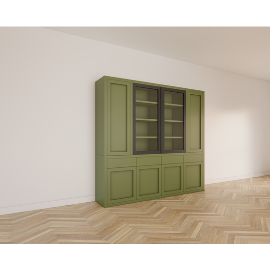 123kast  Buffetkast Formia - 240x50x230H cm - stalen deuren - push to open deuren en lades