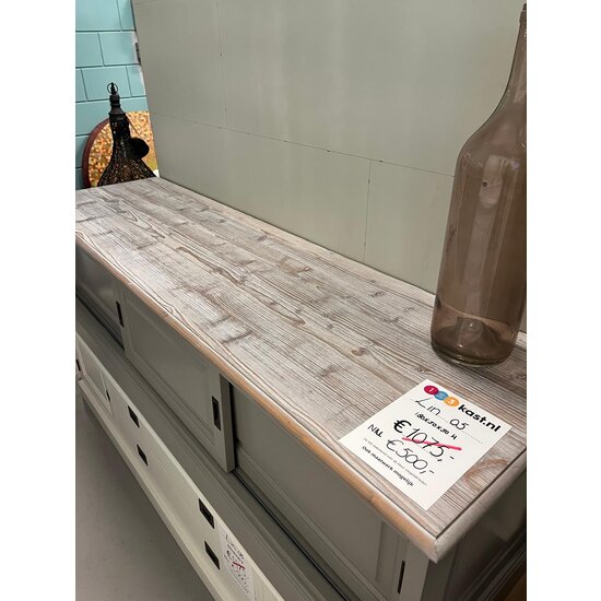 123kast  Showmodel dressoir Lin 05 - 180x50x50(H) cm - eiken bovenblad