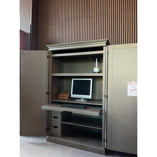 123kast  Showmodel computerkast Roma 120x60x190(H) cm - RAL 7006