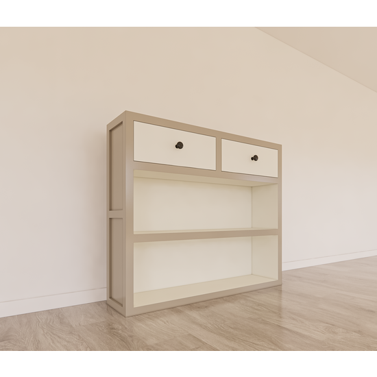 123kast  Toonbank Split - 145x35x125H cm - soft close lades - open vakken