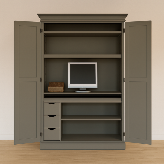 123kast  Showmodel computerkast Roma 120x60x190(H) cm - RAL 7006